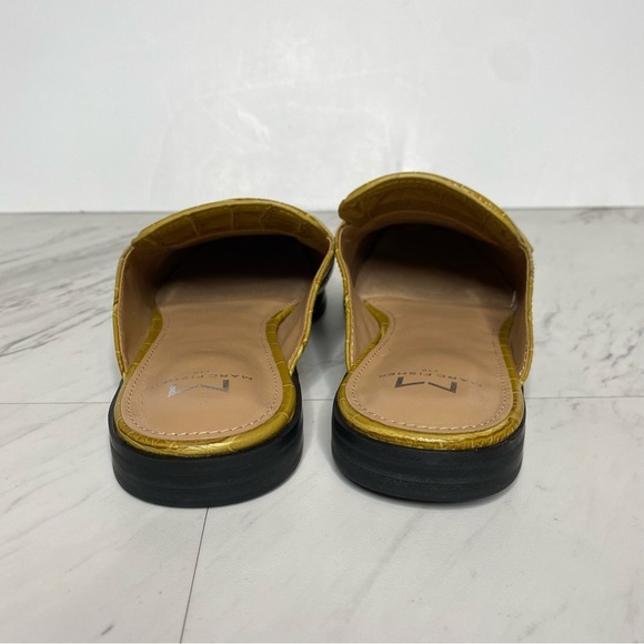 Marc Fisher Flyta Crocodile Embossed Leather Square Toe Mule 8M - Picture 3 of 13